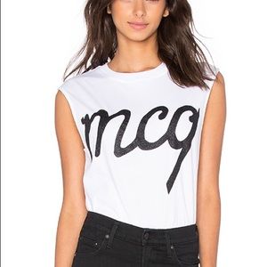 McQ Alexander McQueen boyfriend tank glitter logo